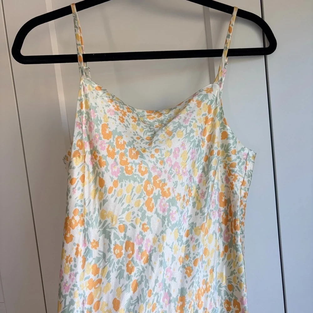 Rails Mina Summer Meadow Floral Dress in Cream and Orange | M - Picture 5 of 9